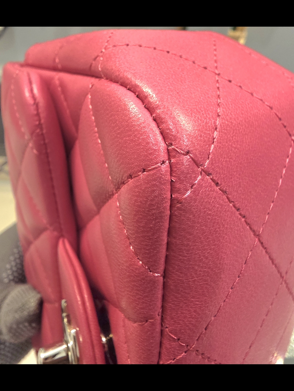 CHANEL Pink Quilted Mini Flap Bag with Gold CC - Picture 9 of 17